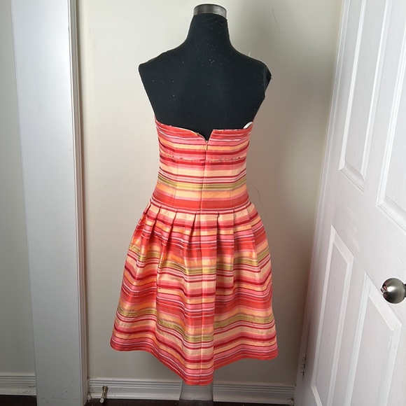 Talbots Stripes Fit Flare Strapless Tube Dress Size 6 - Picture 4 of 7